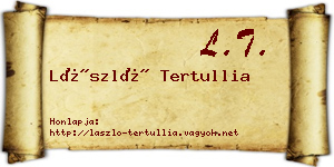 László Tertullia névjegykártya